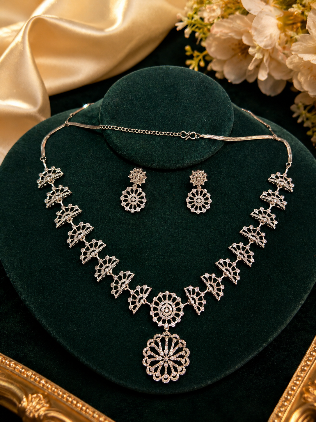 129acaa0-9e9a-4452-b769-089b2c3b9e50.png AD Silver Set With Earrings - Image 1