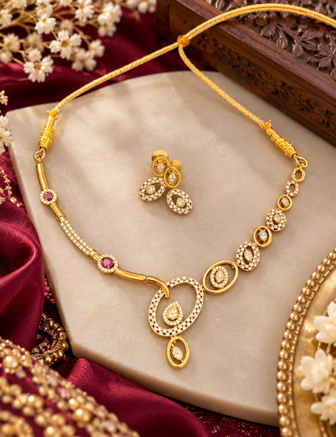 Amora Necklace Set With Earrings
