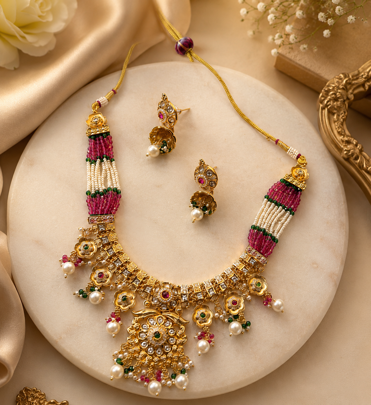 3405bb2b-2f45-457a-bce0-dcddae674a34 Beautiful Heritage Necklace Set - Image 1