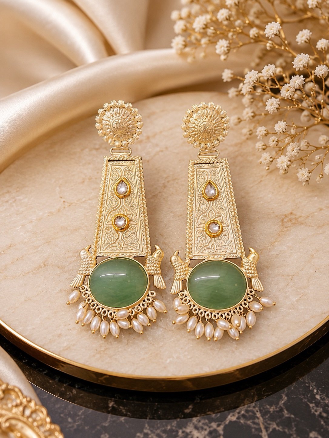 5393dc2b-0a6b-4ac7-859b-9c42a77a0598.jpeg Silver White replica earrings - Mint - Image 1