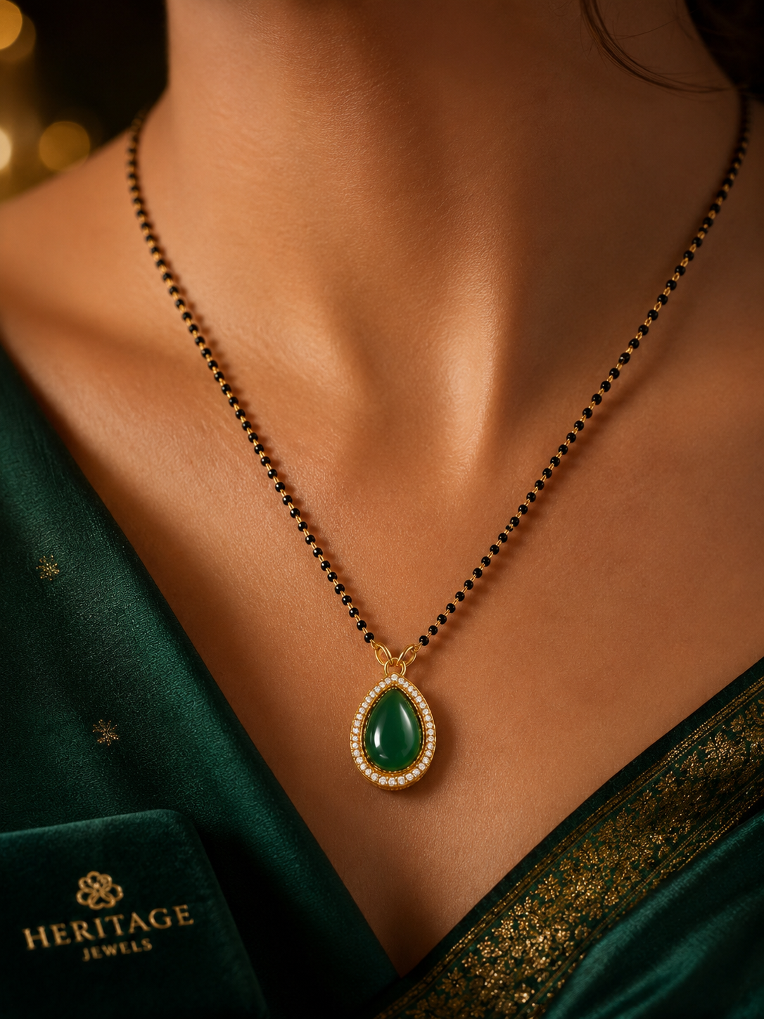 62d71c67-a718-470e-bb96-fde165f26592.png AD Doublet Green Mangalsutra - Image 1