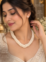Pearl Four Line Necklace With Studs - Image 2