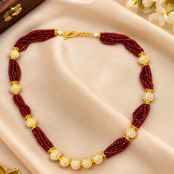 Beautiful Maroon AD Mala