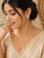 Tyani Kundan Premium Chain Pendant Set - Image 2