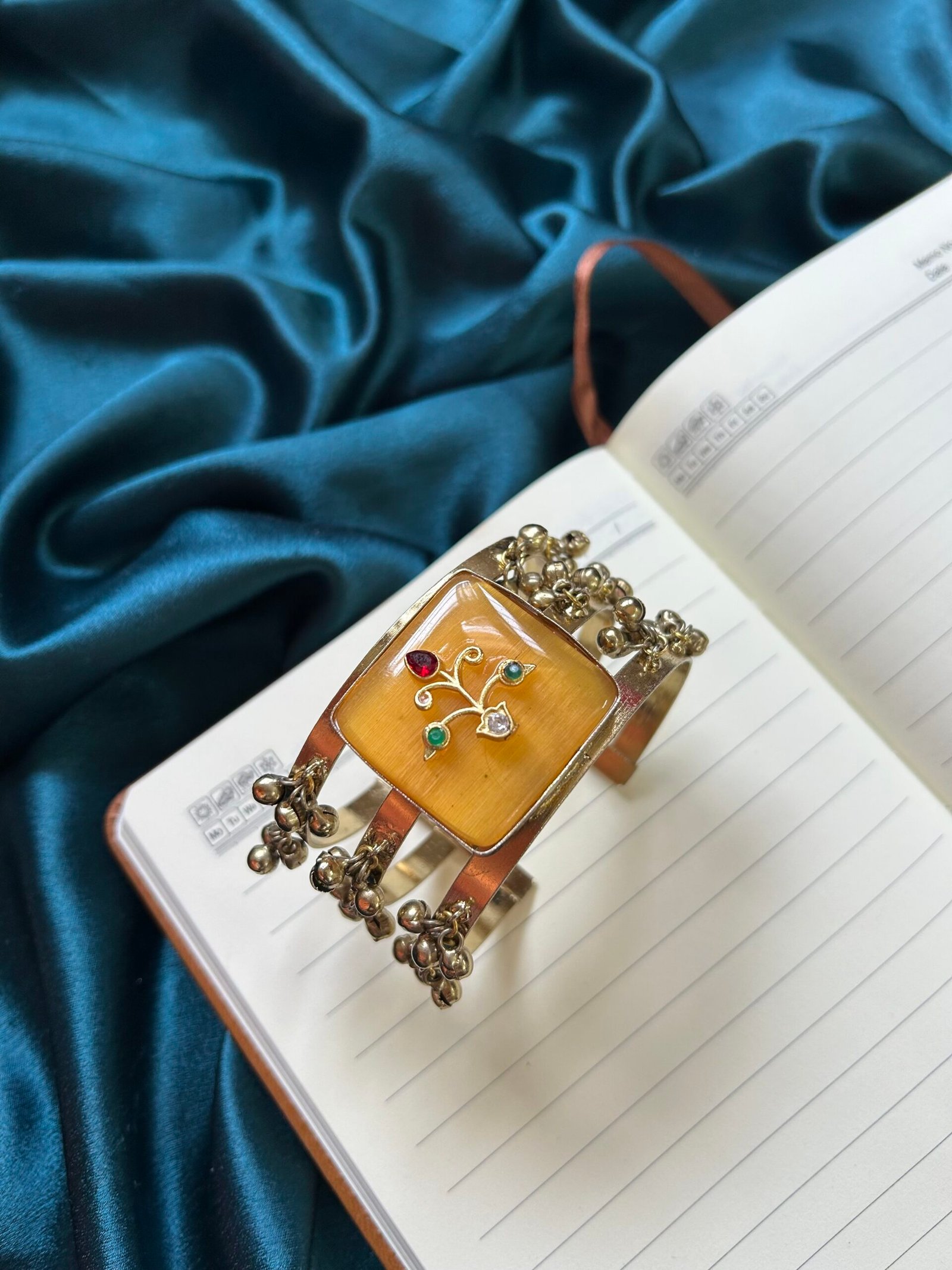 Brass Ghungroo Bracelet - Yellow