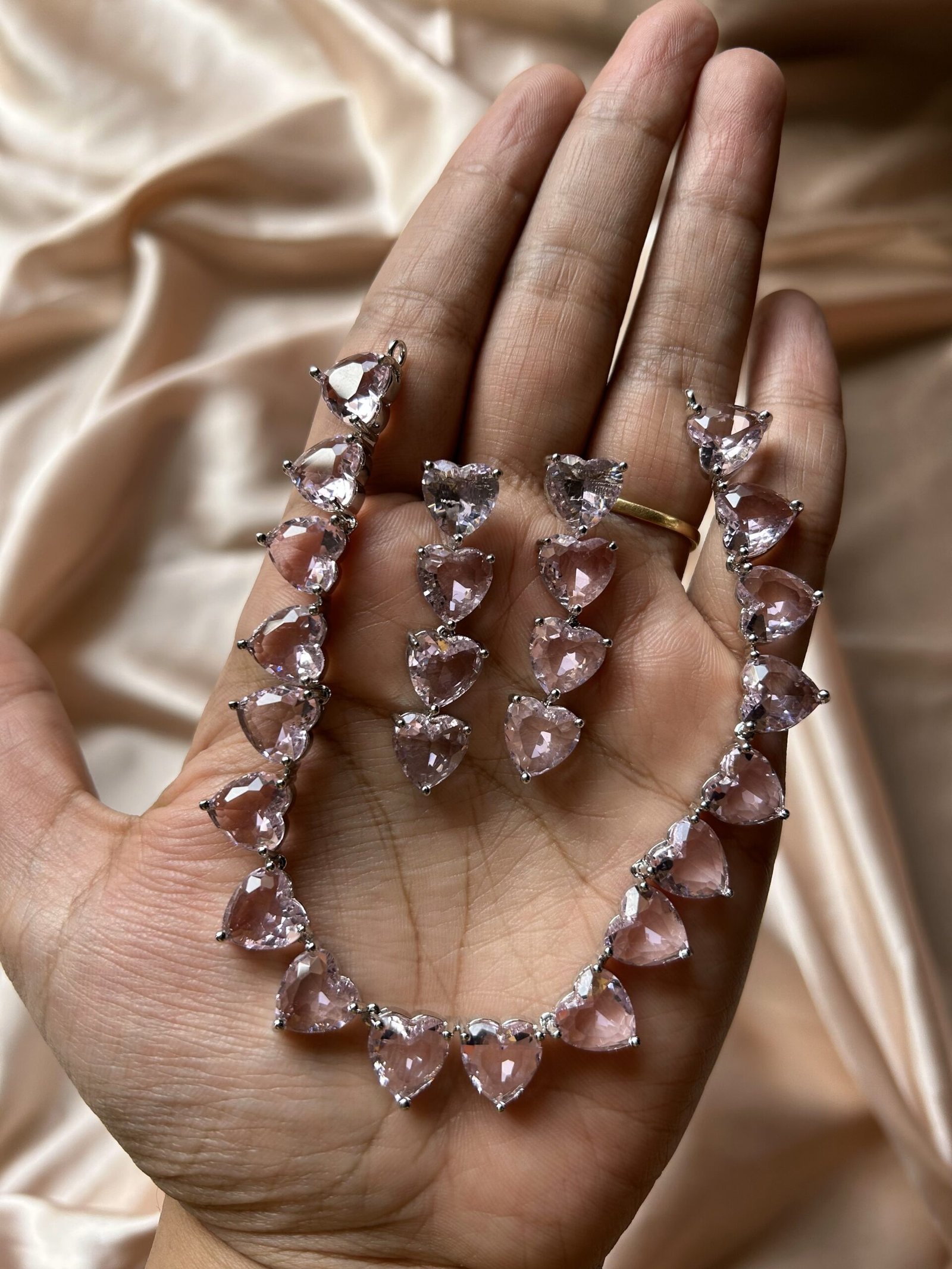 AD Pink Heart Necklace