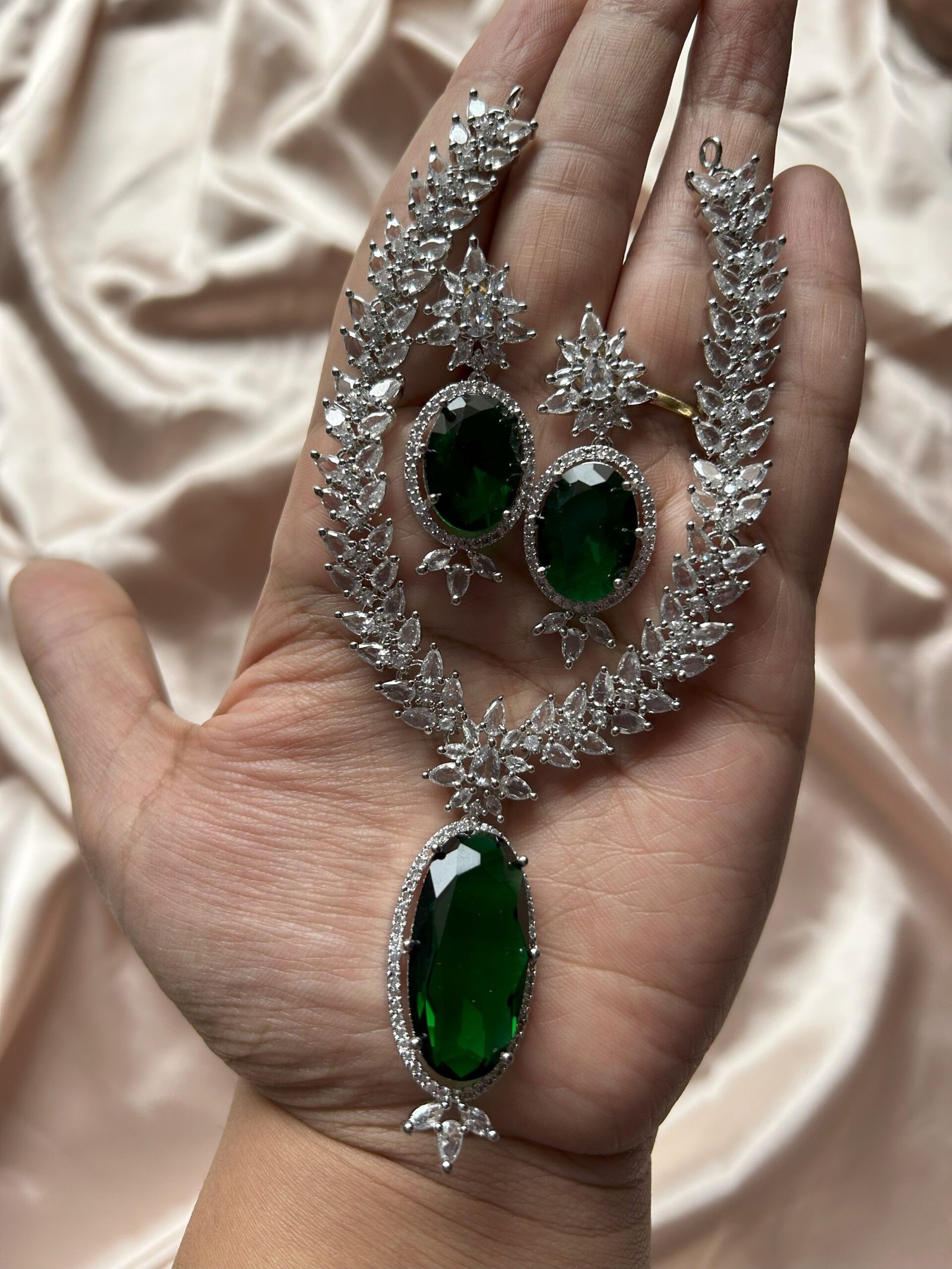 AD Necklace Set - Green