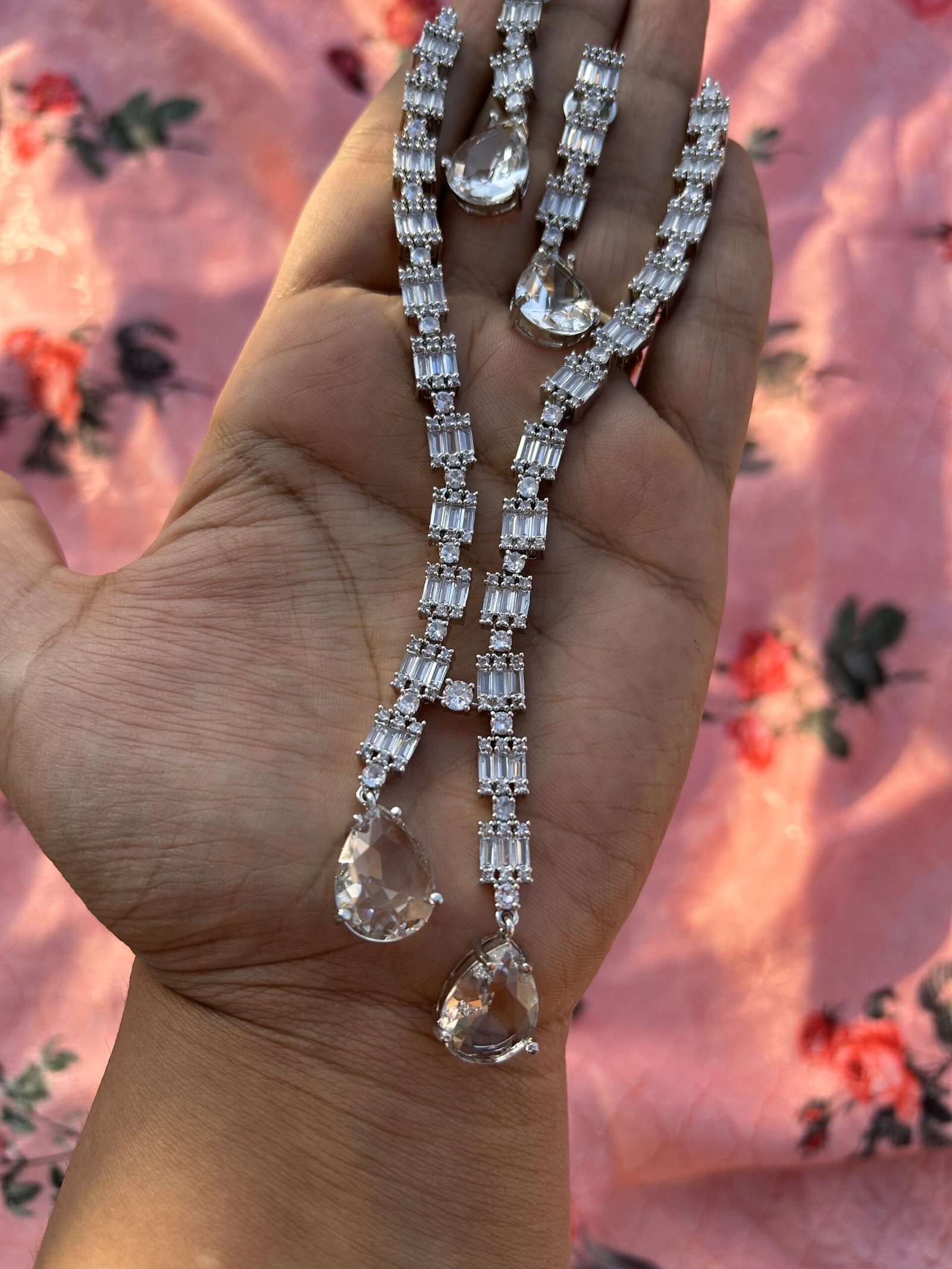 AD Necklace Set - Silver