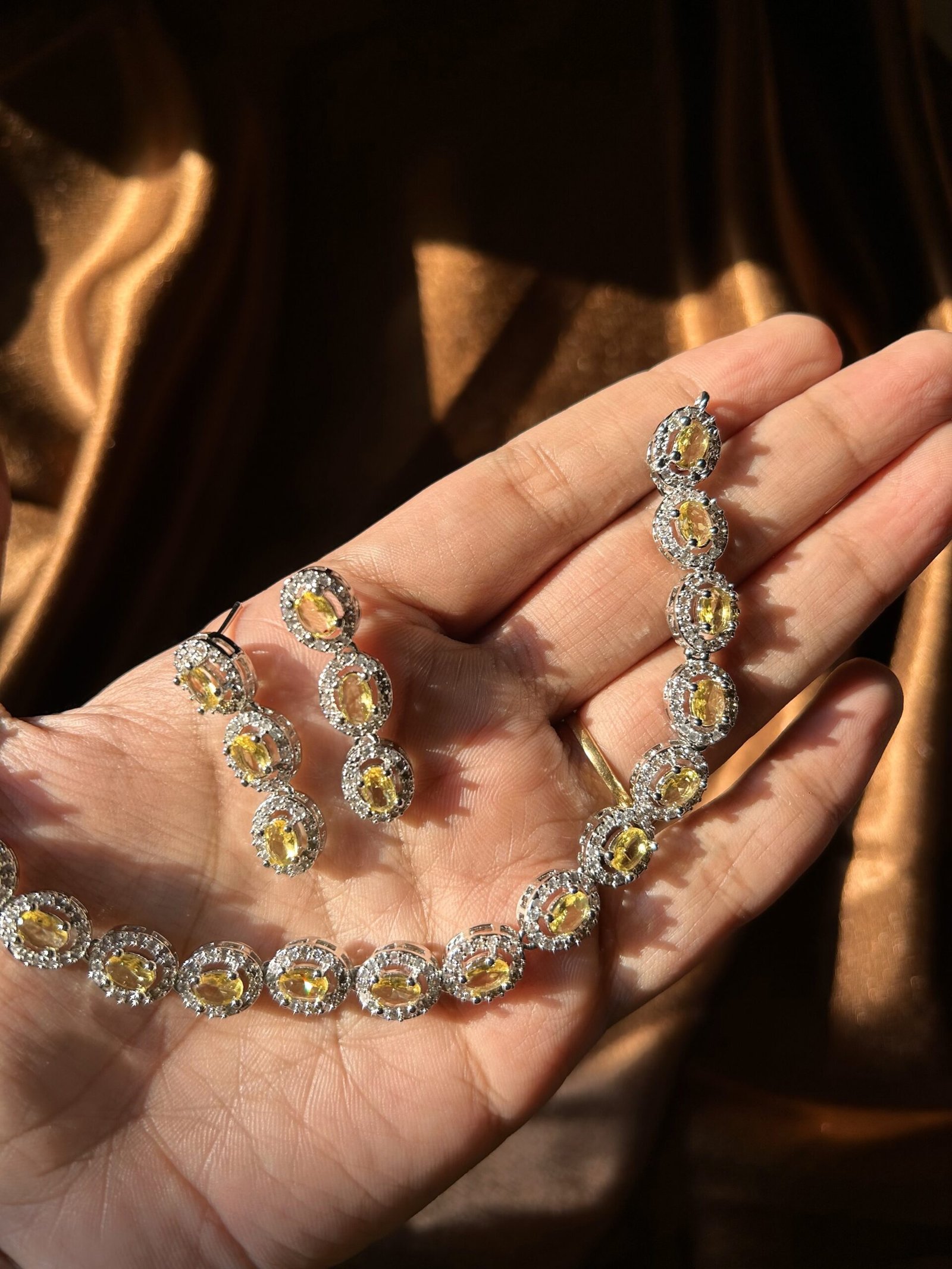 AD Necklace Set - Yellow