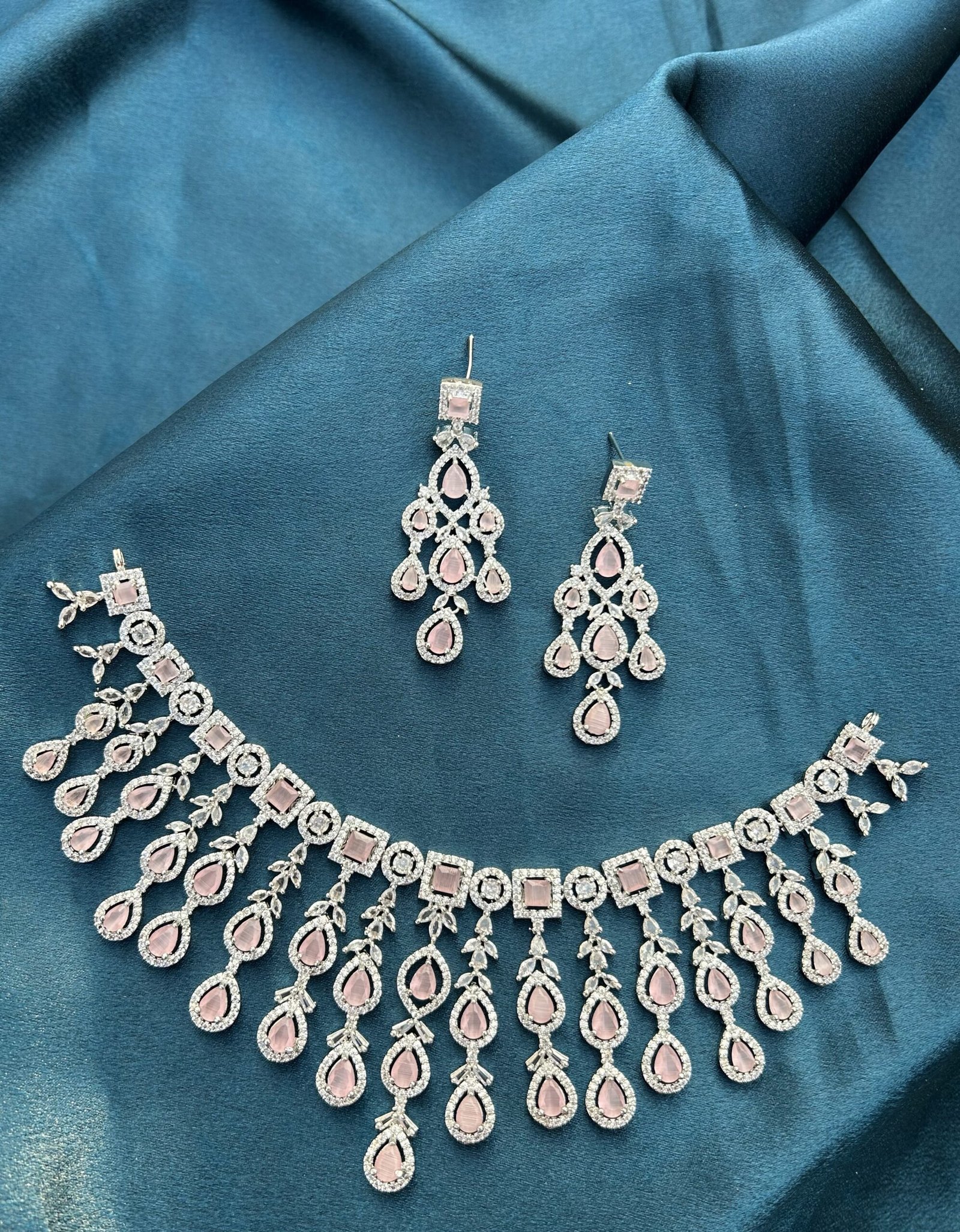 AD Necklace Set - Pink