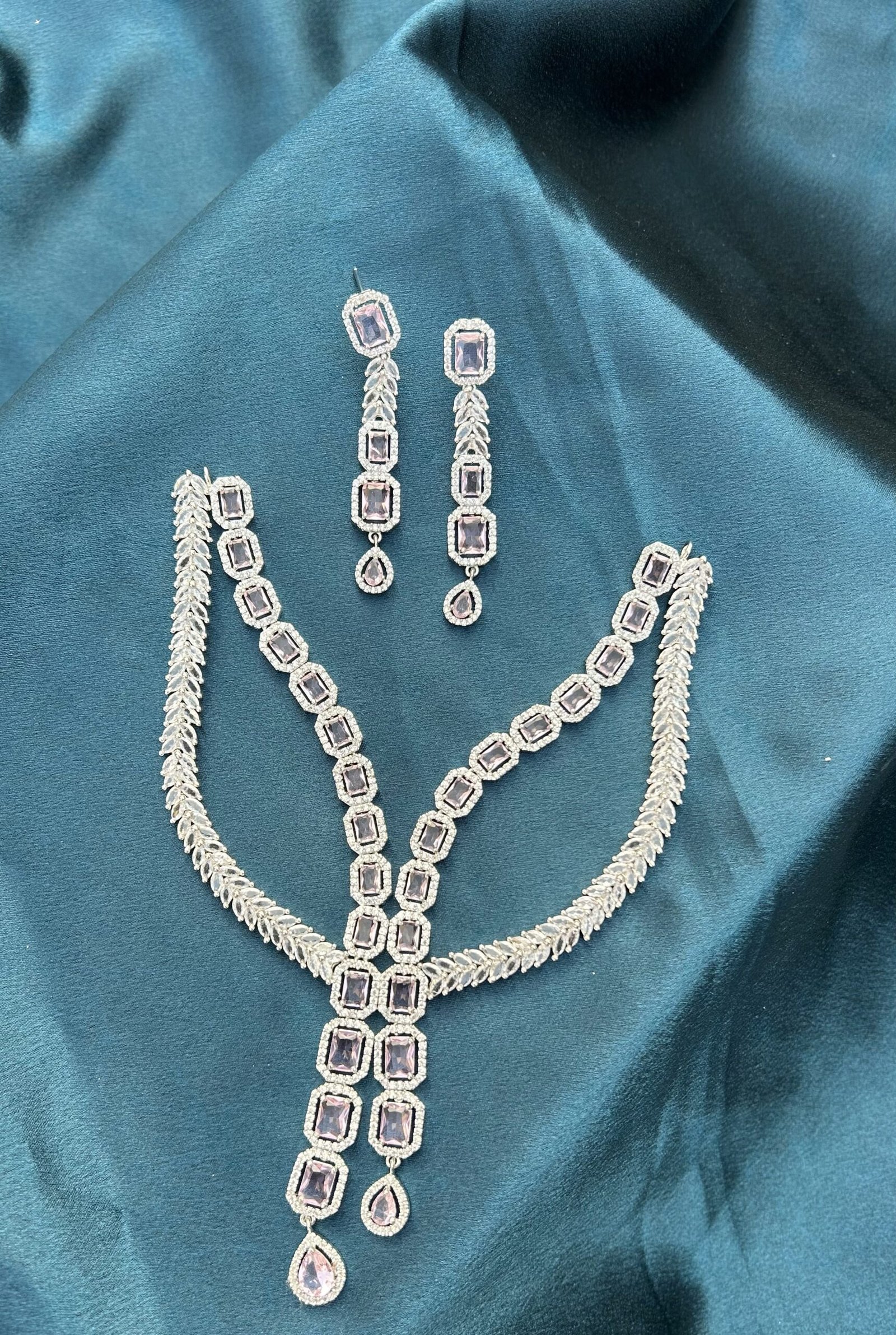 AD Necklace Set - Pink