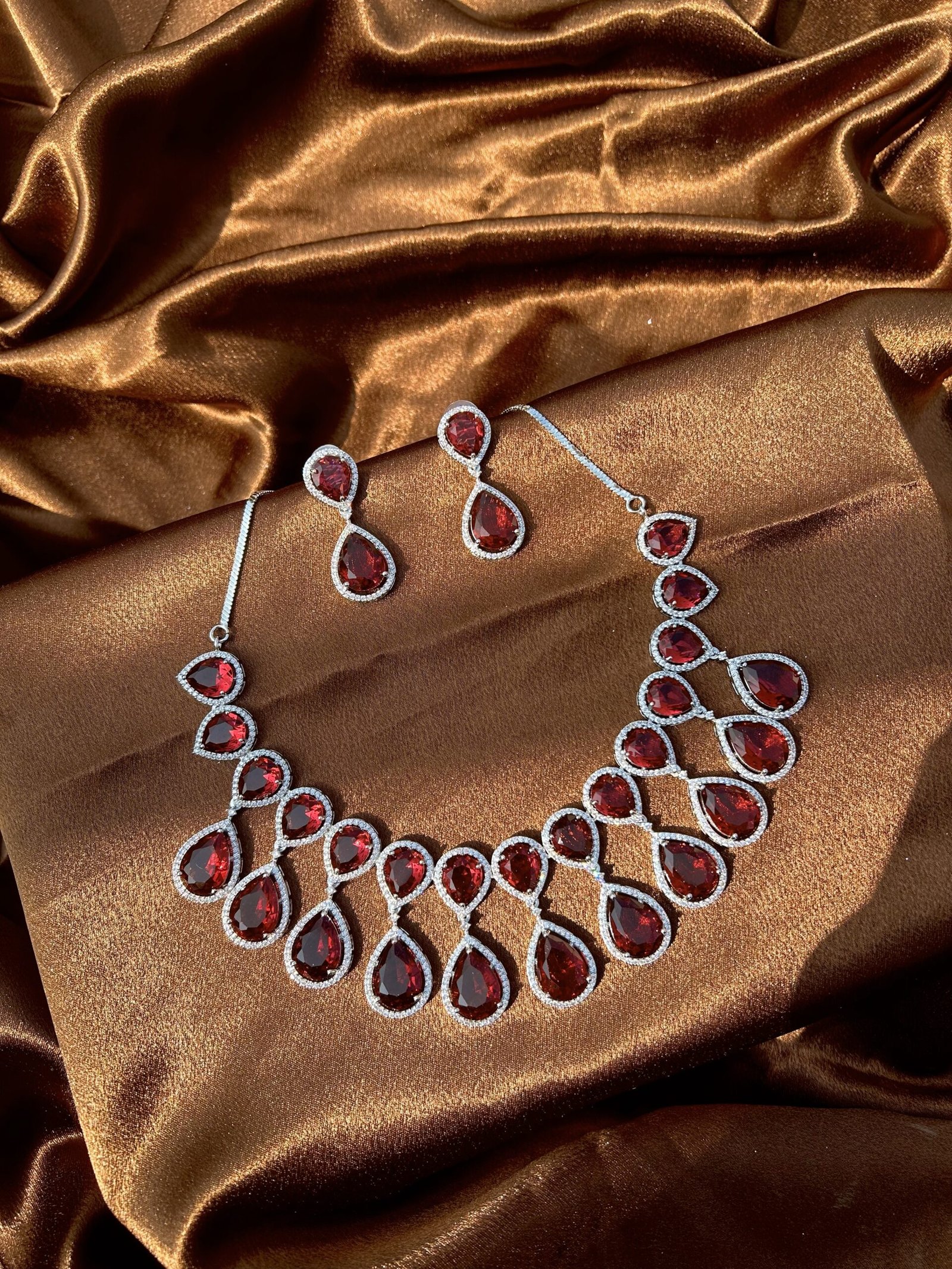 AD Necklace Set - Ruby