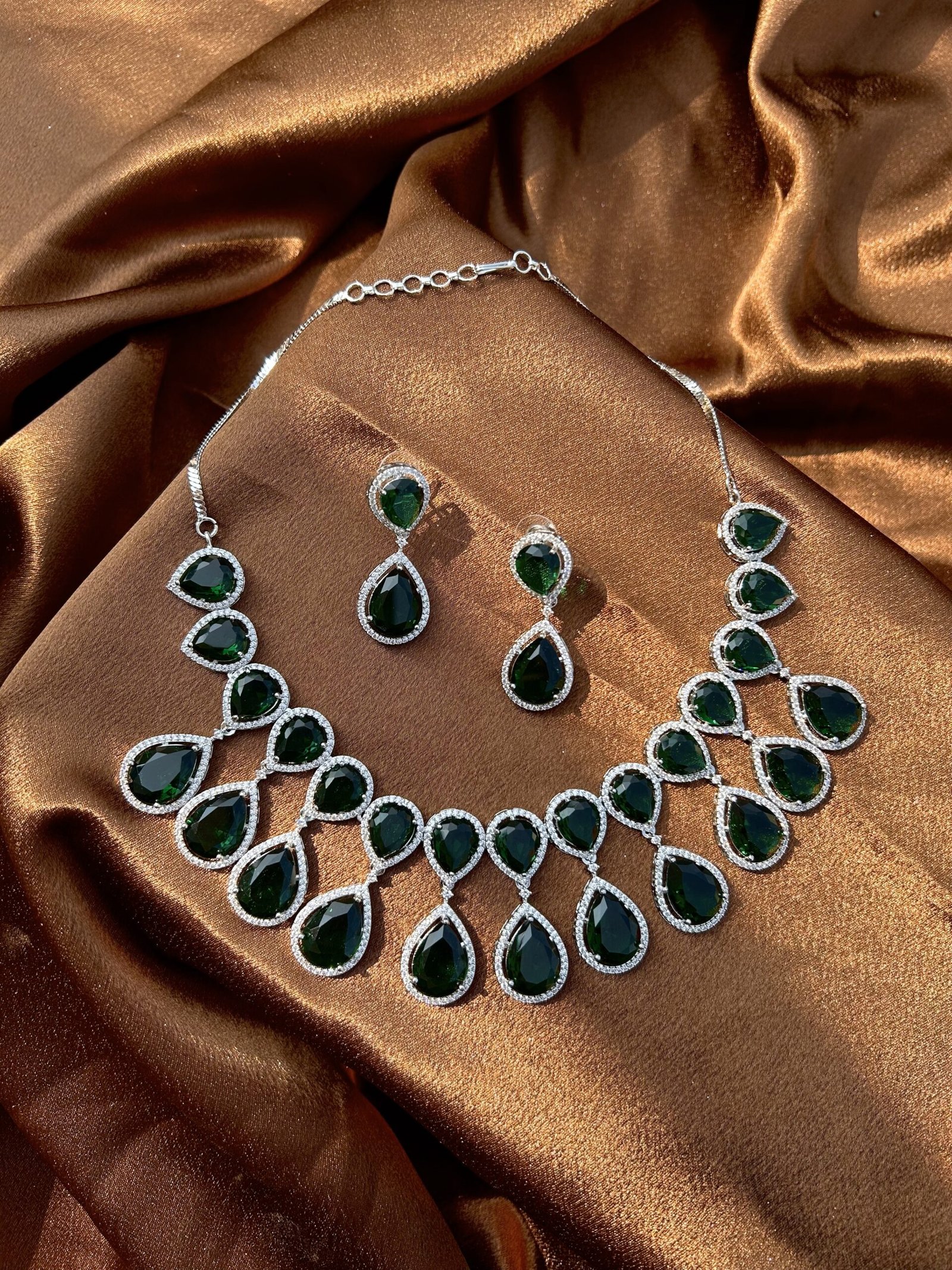 AD Necklace Set - Green