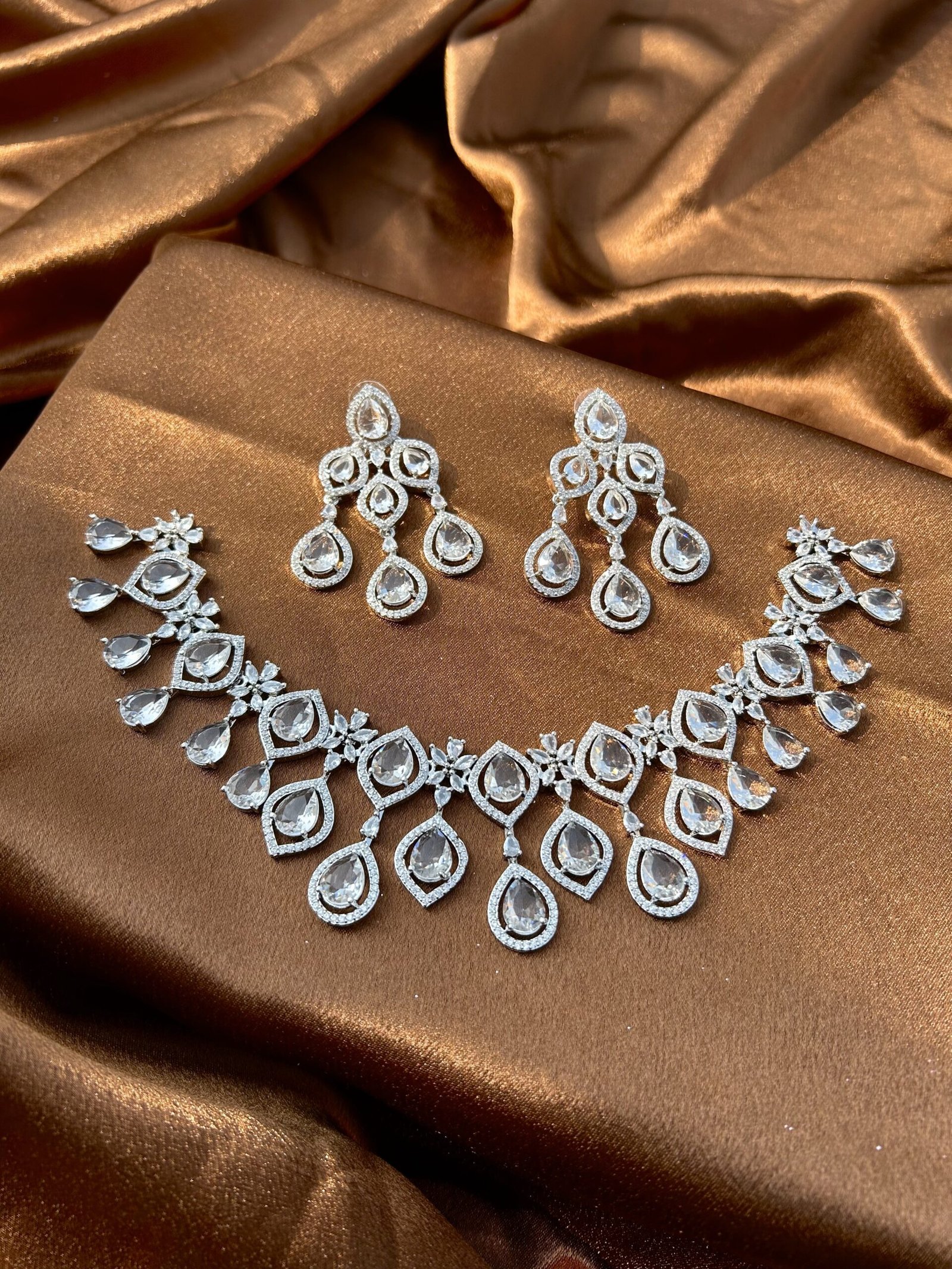 AD Necklace Set - Silver