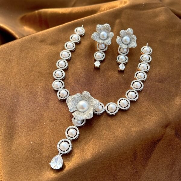 AD Necklace Set - Silver