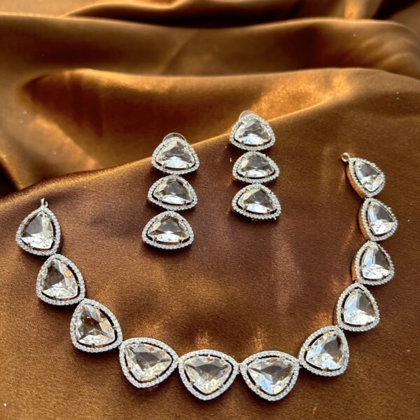AD Necklace Set - Silver