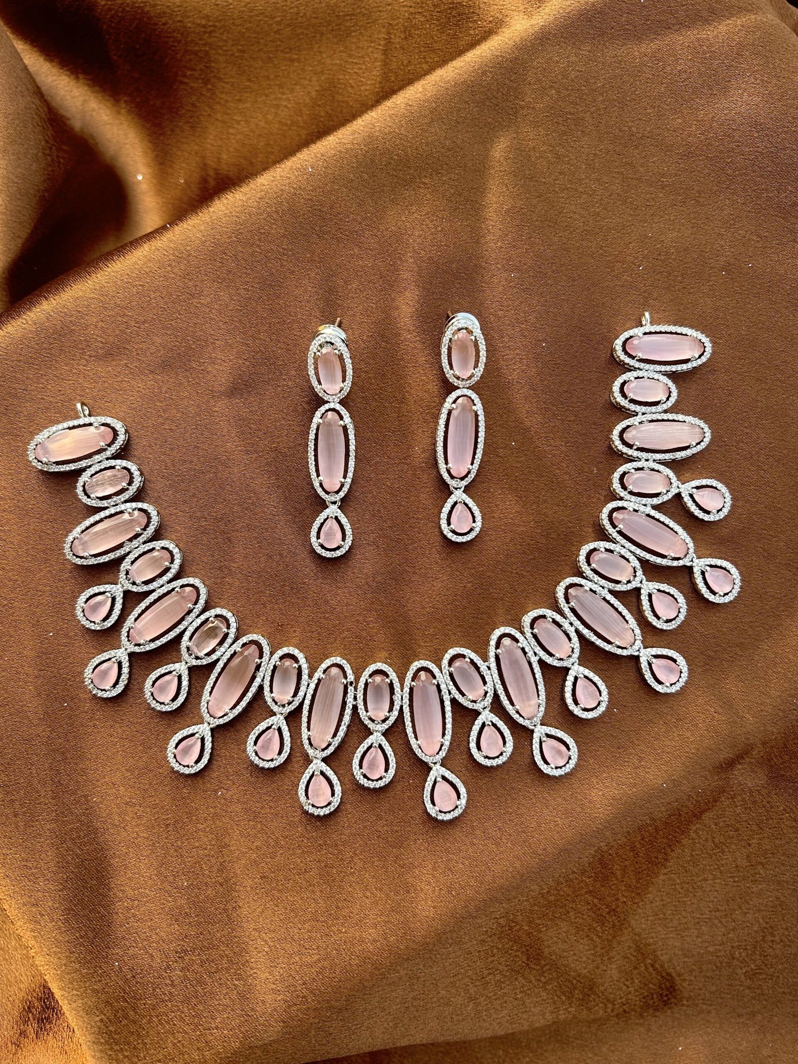 AD Necklace Set - Pink