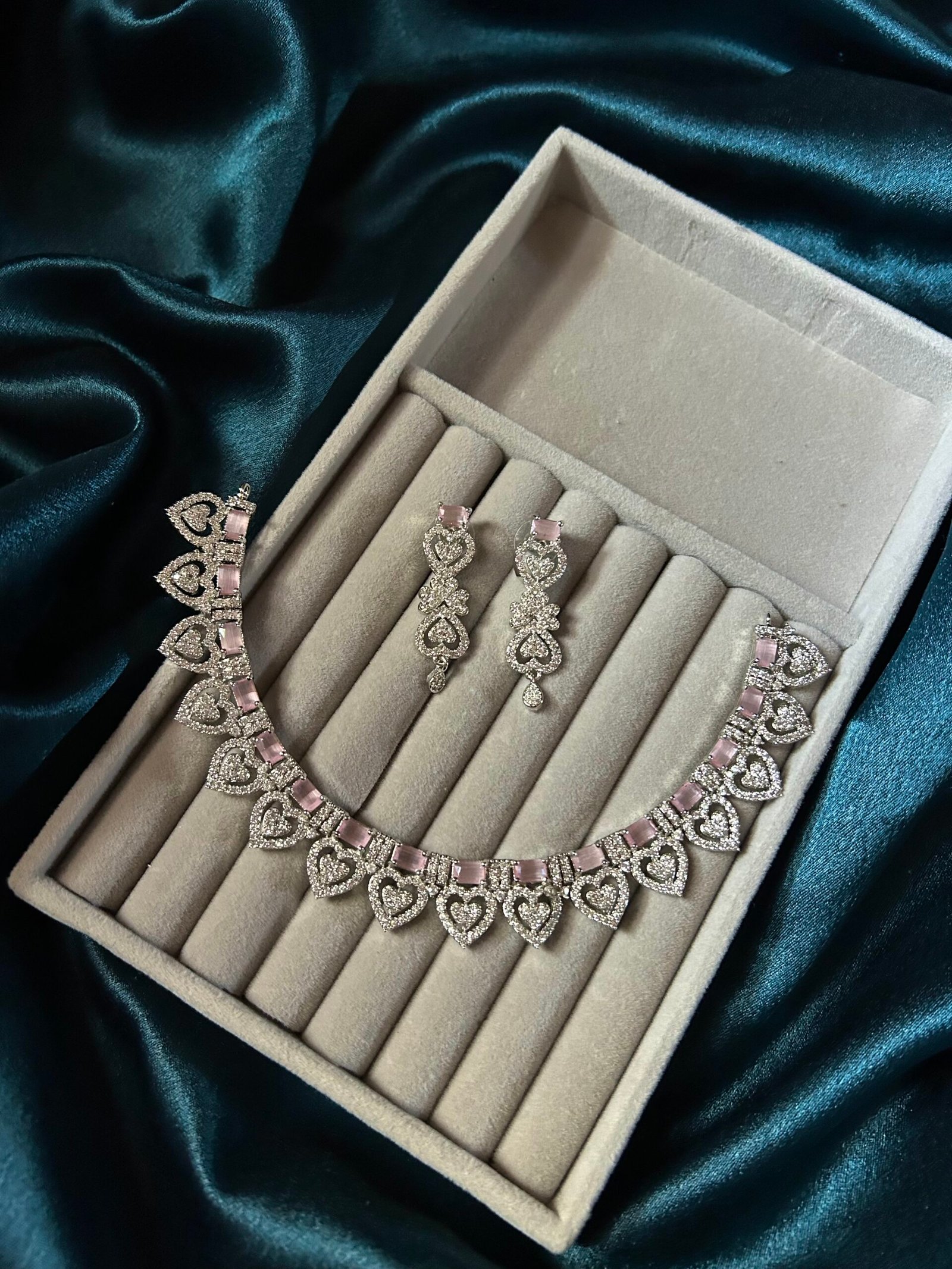 AD Necklace Set - Pink