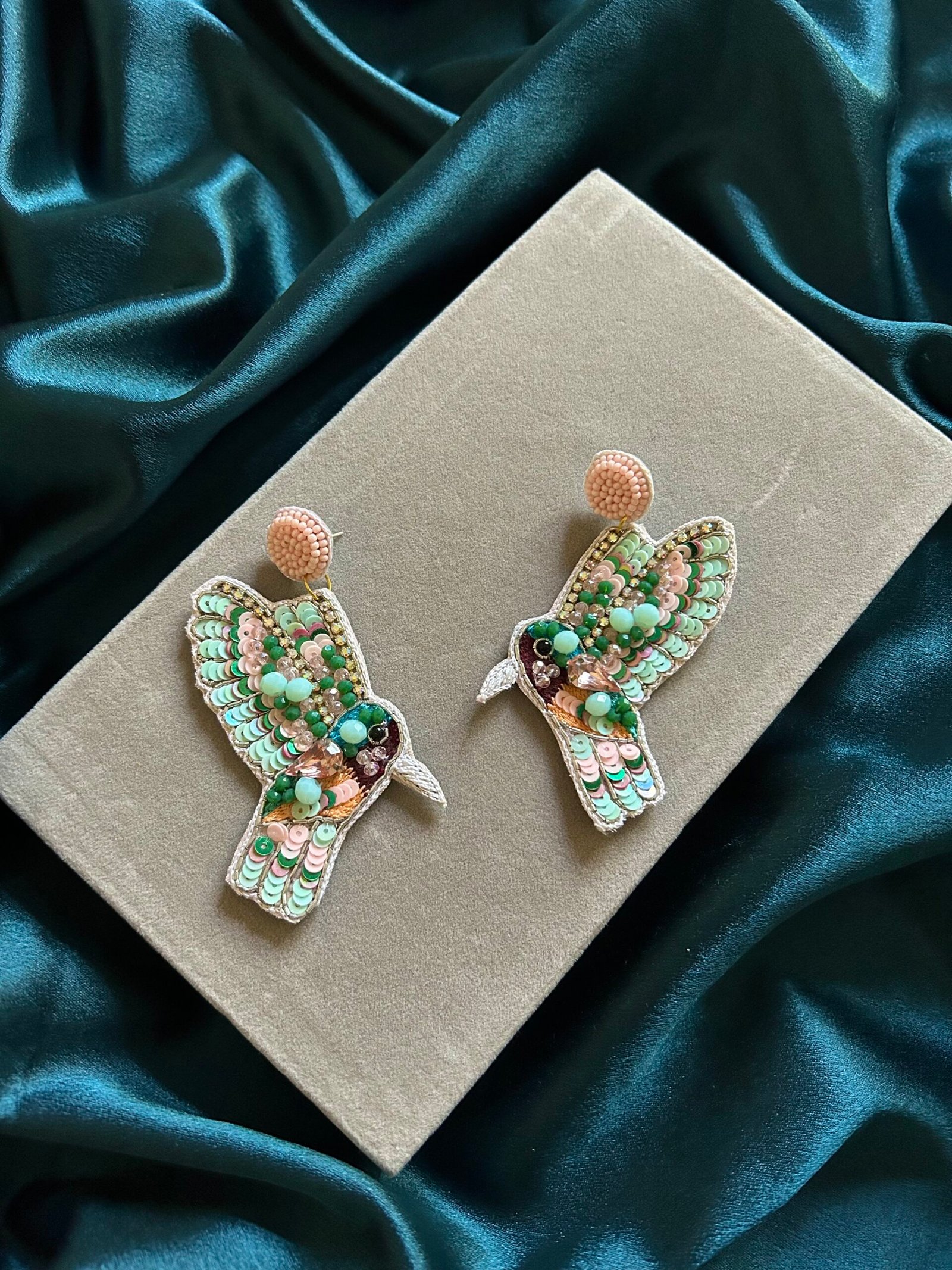 Cute Beaded Birds Earrings
