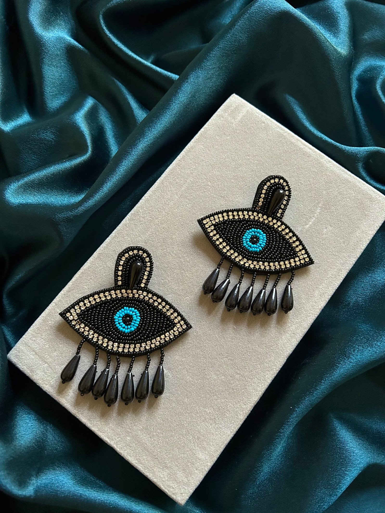 Evil Eye Beaded Earrings