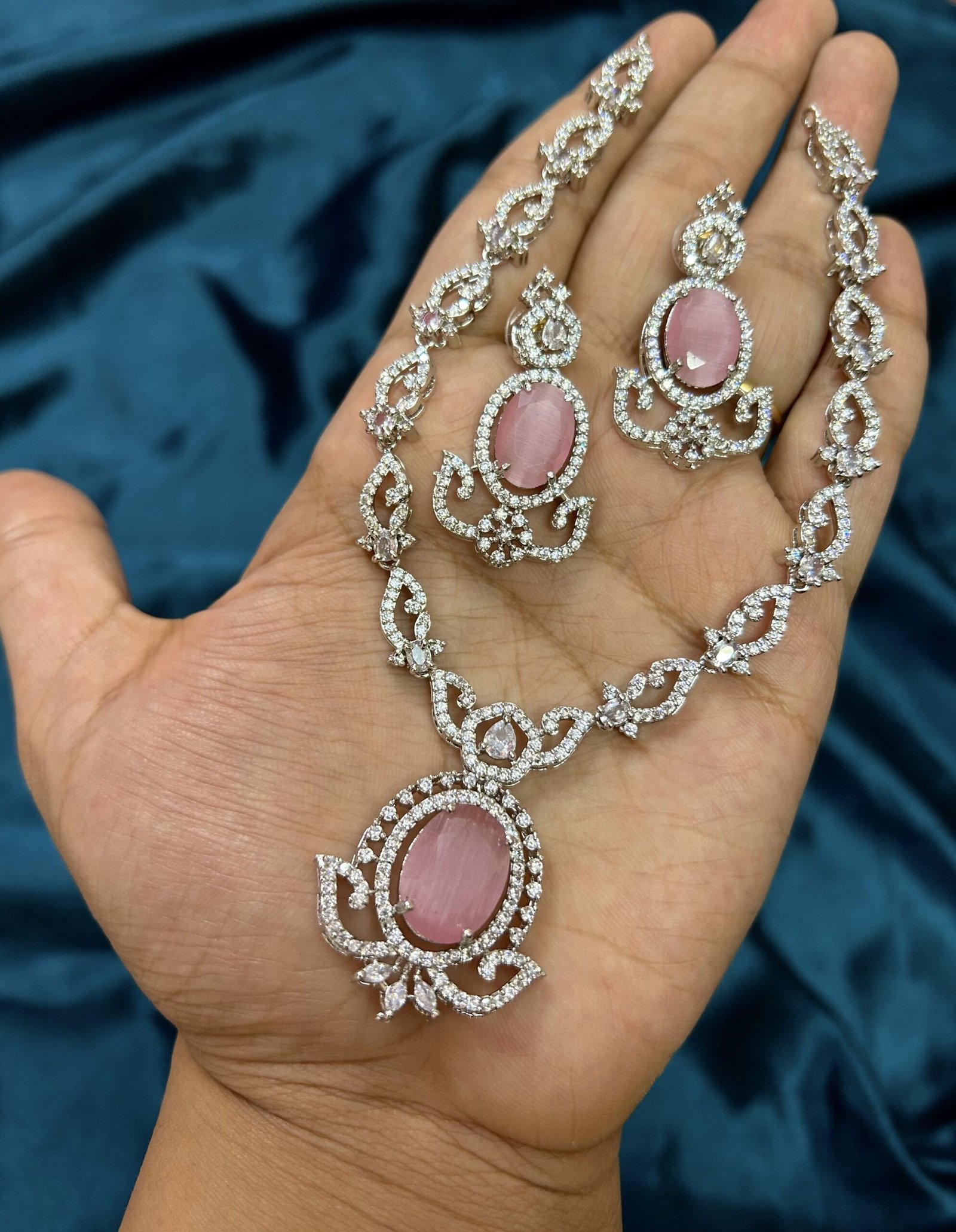 AD Necklace Set - Pink