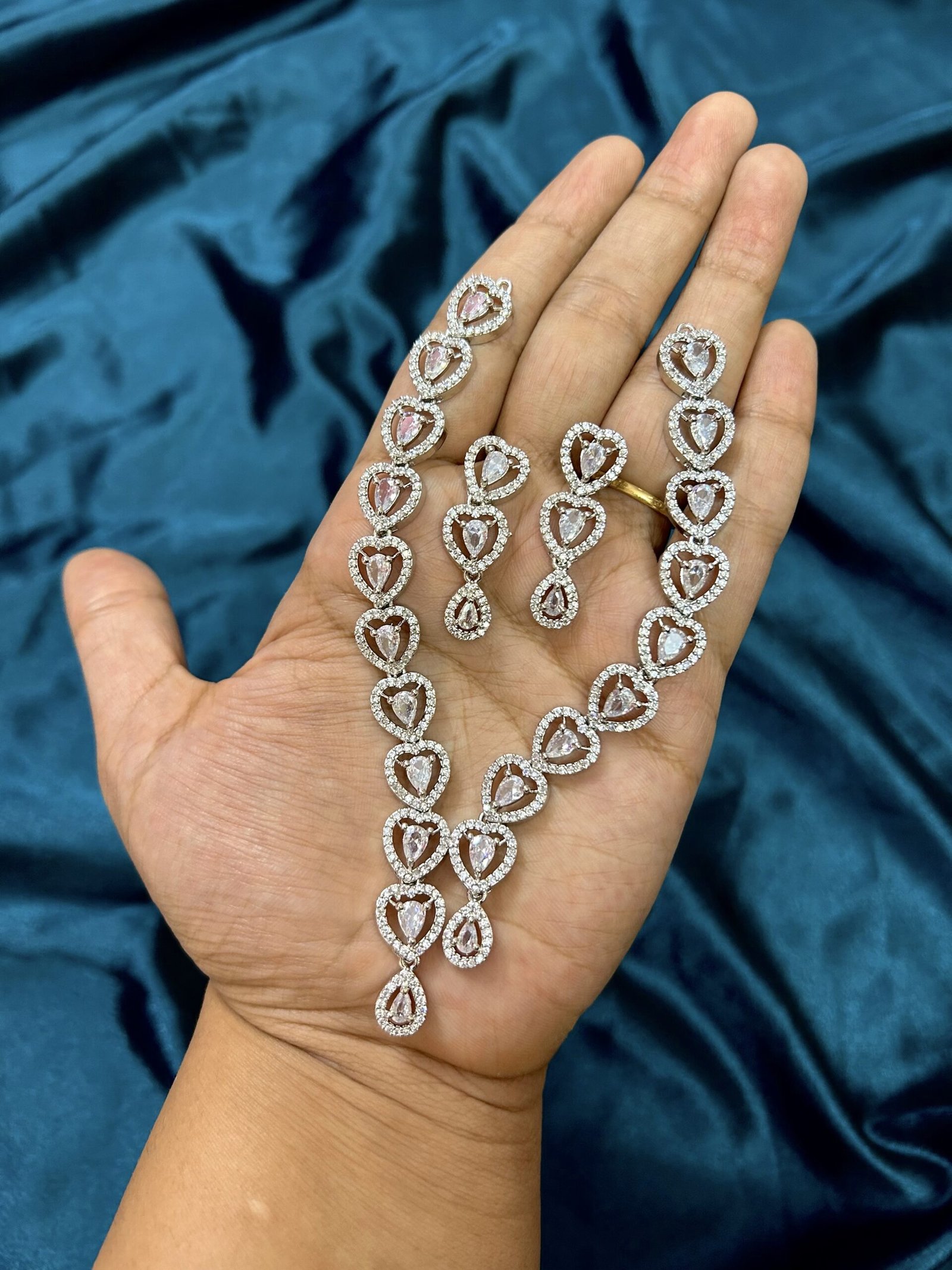 AD Heart Necklace - Silver