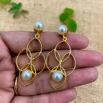 Druzy Brass Golden Earrings