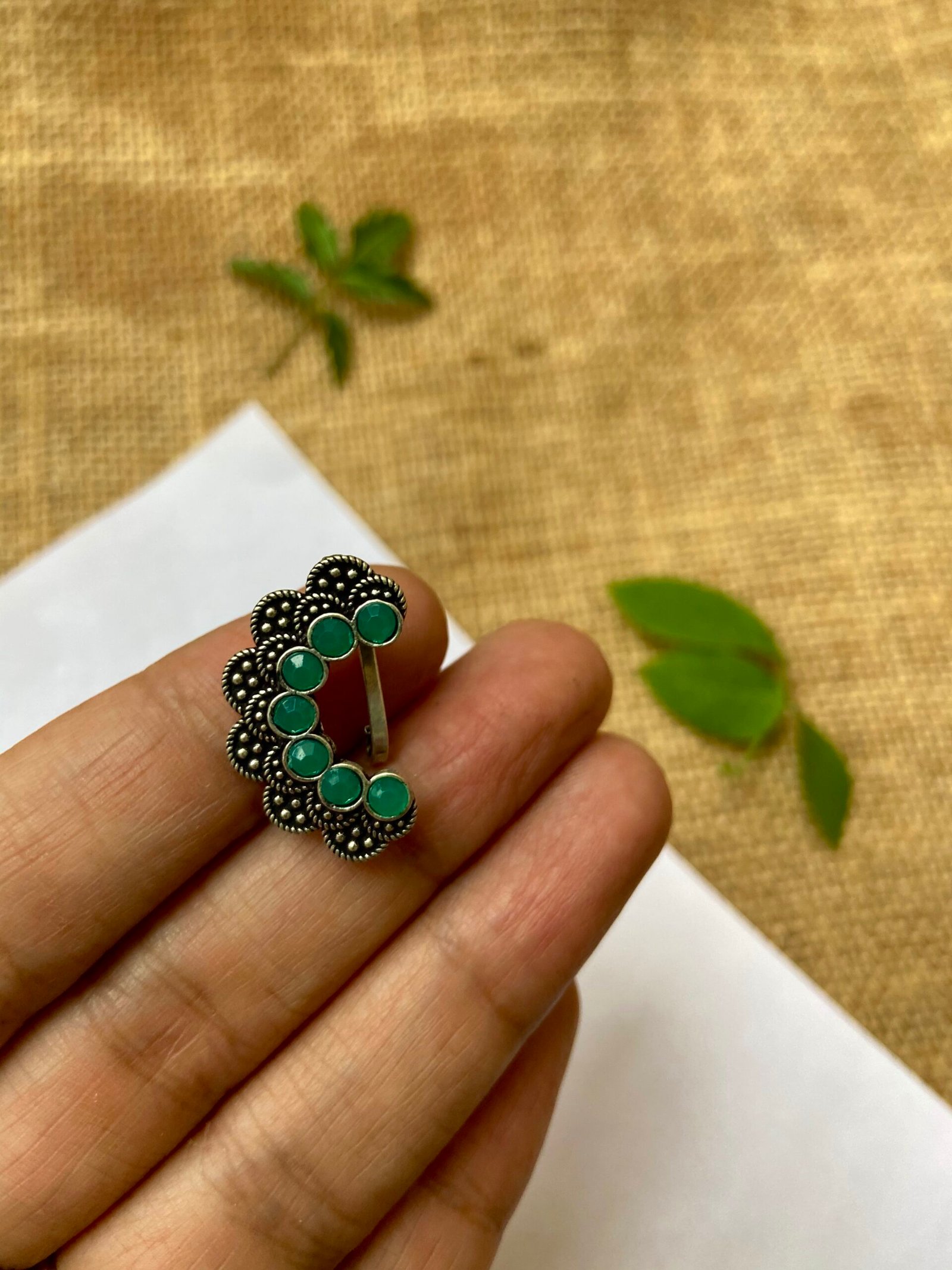 IMG_5184-scaled-1.jpg Nose Pin - Green - Image 1