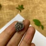 Oxidise Nose Pin - Peacock