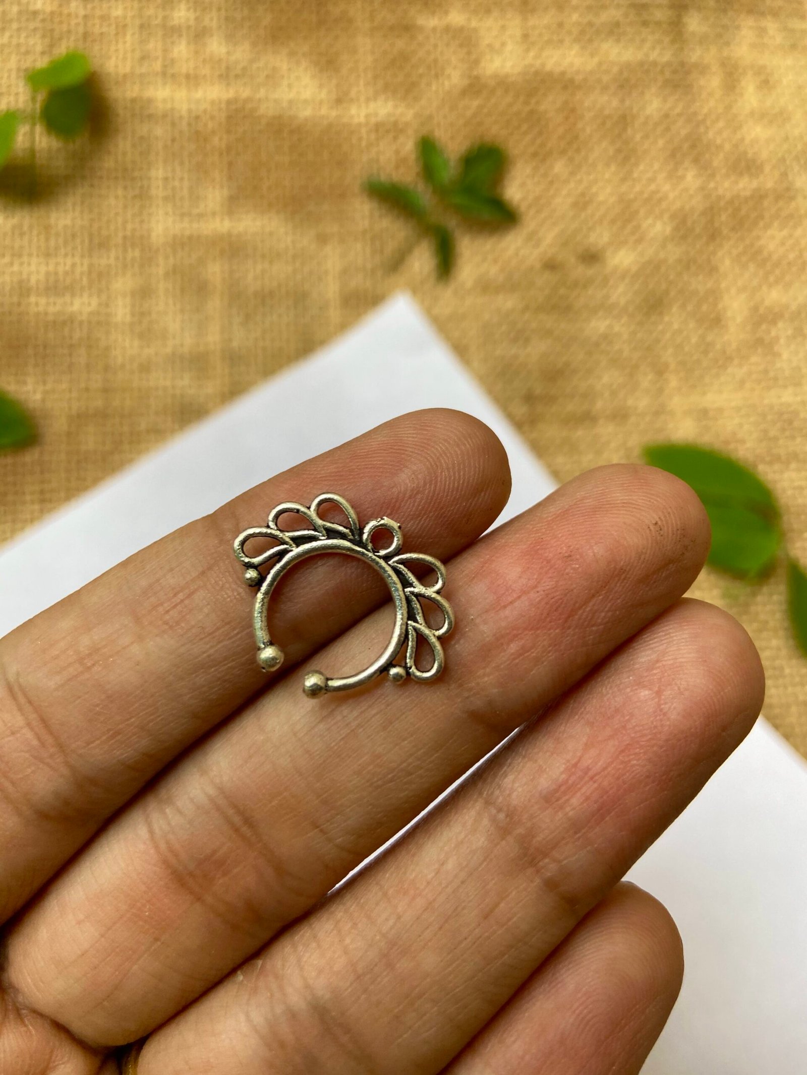 Oxidise Round Nose Pin