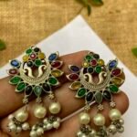 Silver Replica Multi Colour Earrings