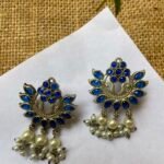 Silver Replica Earrings - Blue