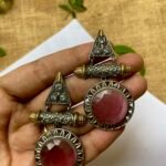 Dual Tone Mauve Pink Earrings