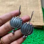 Silver Replica Lotus Studs