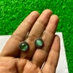 Silver Lookalike Teal Studs