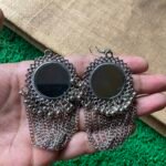 Oxidised Mirror Earrings