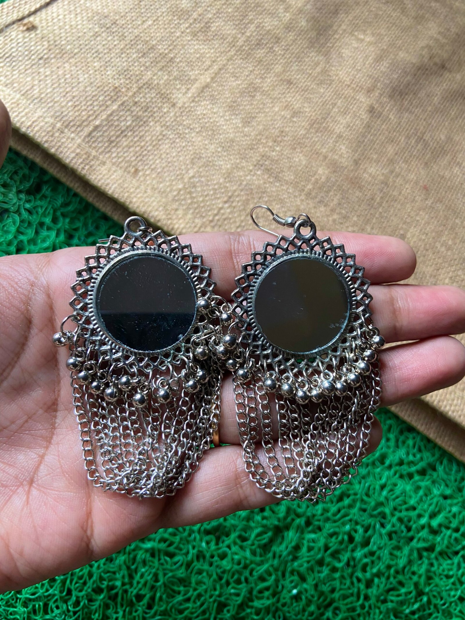 IMG_5319-scaled-1.jpg Oxidised Mirror Earrings - Image 1