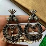 Black Oxidised Earrings