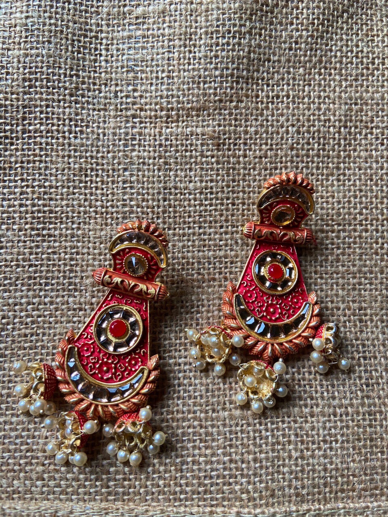 IMG_5350-scaled-1.jpg Red hand Painting Earrings - Image 1