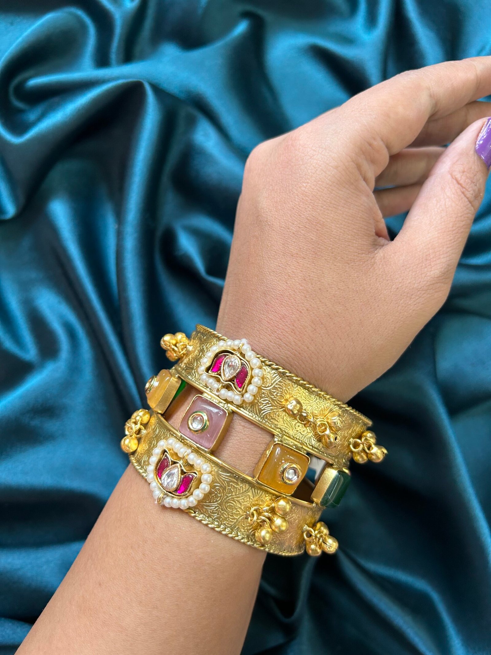 Brass Ghunghroo Bracelet - Multi