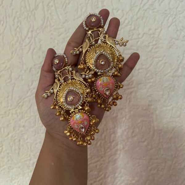 Kashmiri Pink Earrings