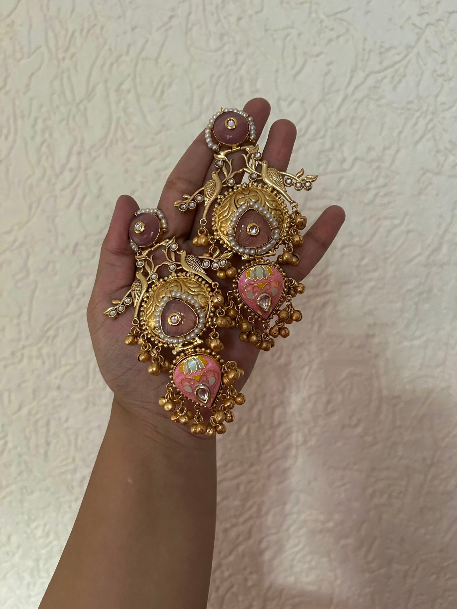 Kashmiri Pink Earrings
