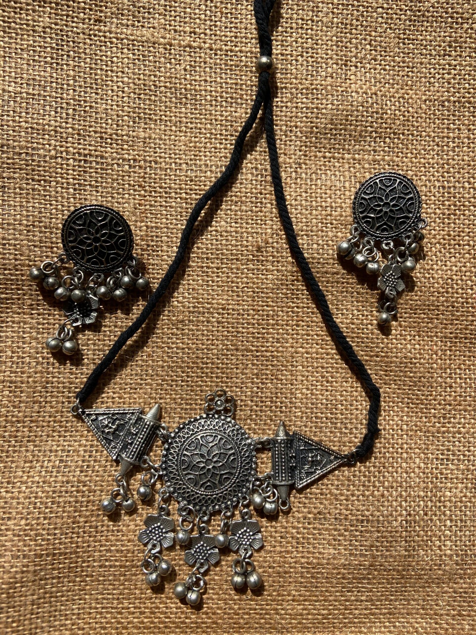 IMG_5809-scaled-1.jpg Afghani Choker Set With Ghungroo - Image 1