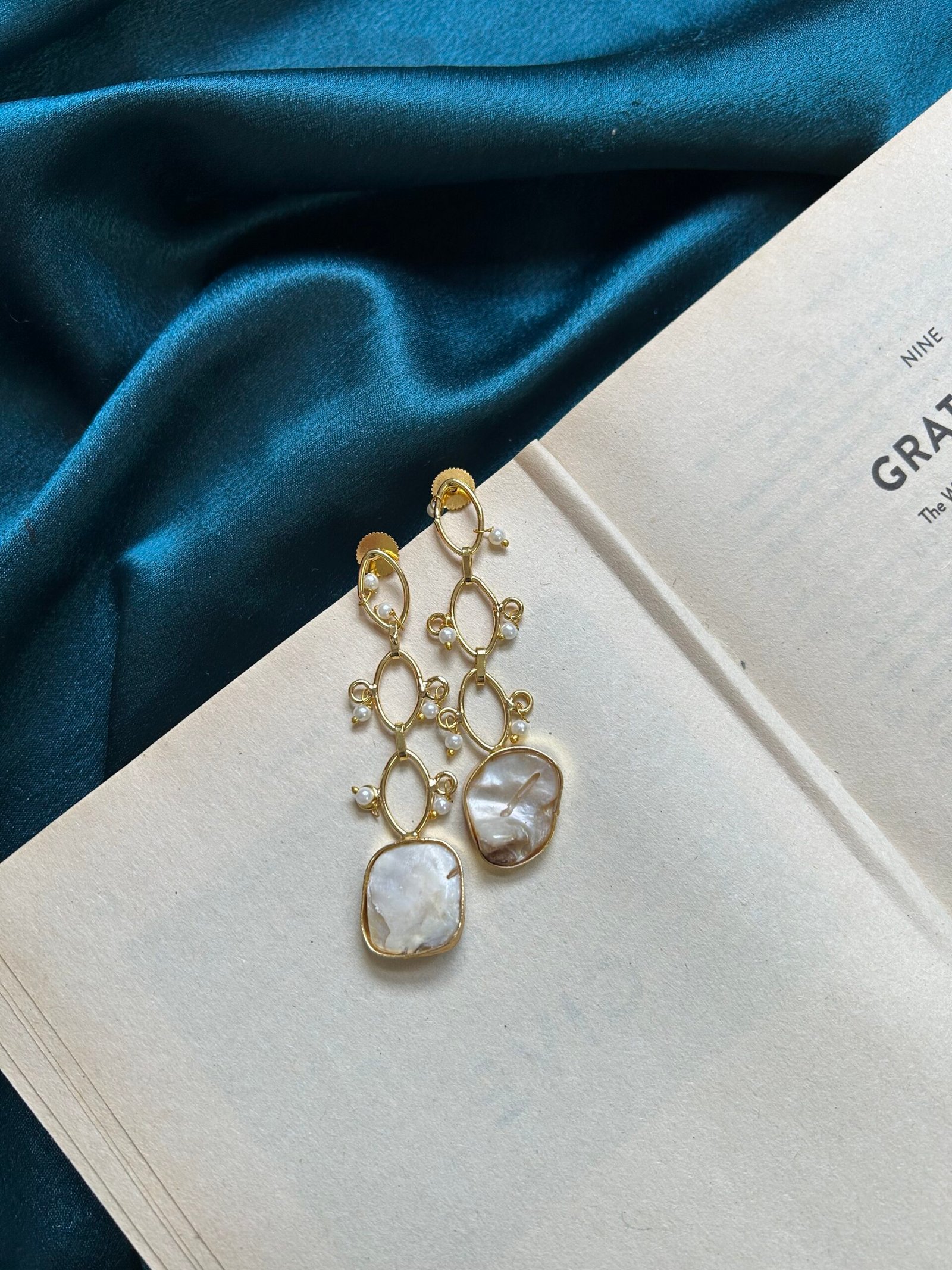 Brass Druzy Earrings