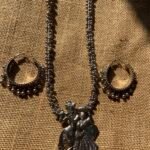 Long Oxidise Radhe Krishna Necklace Set