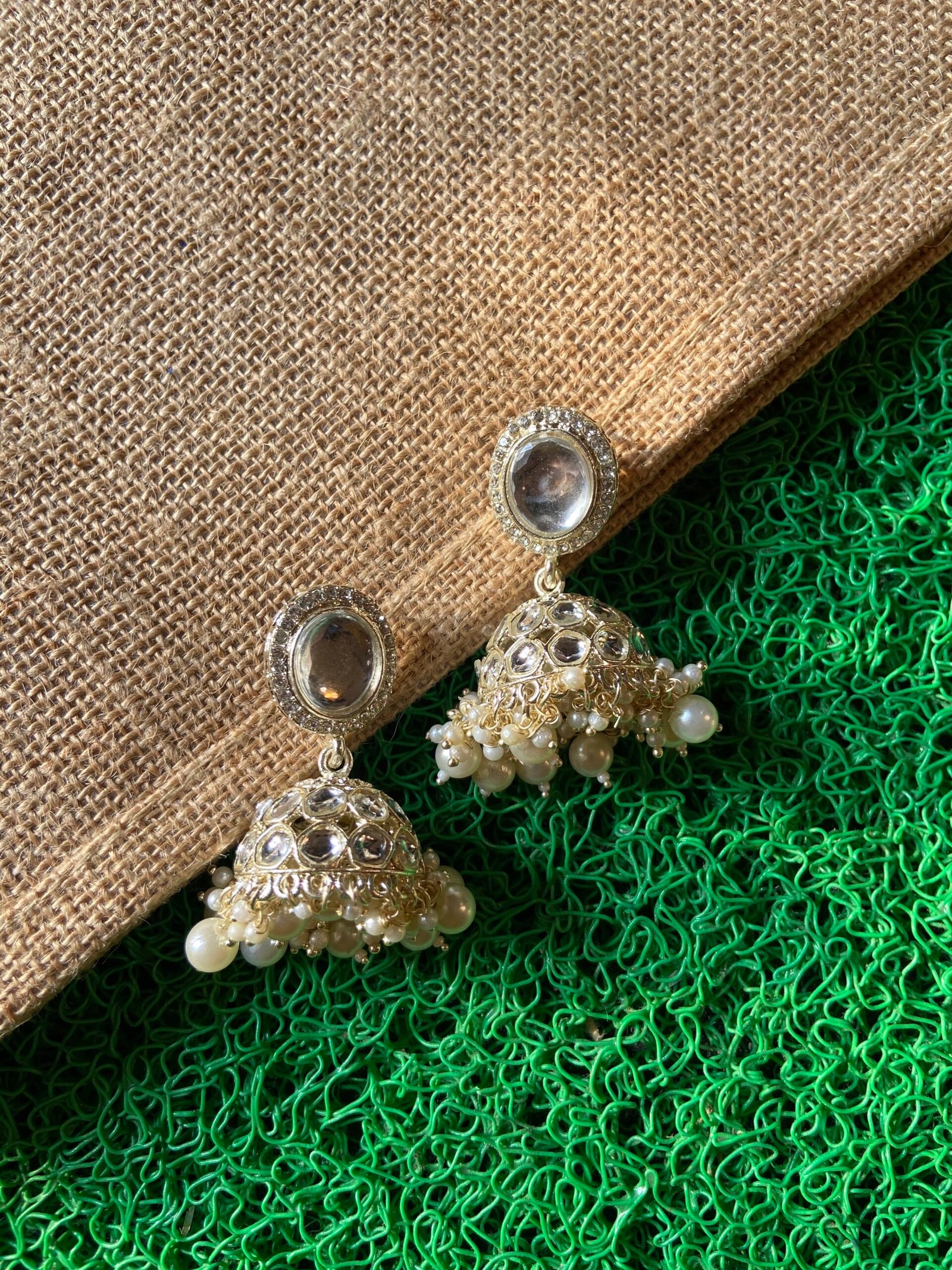 Beautiful Kundan Polki Jhumki