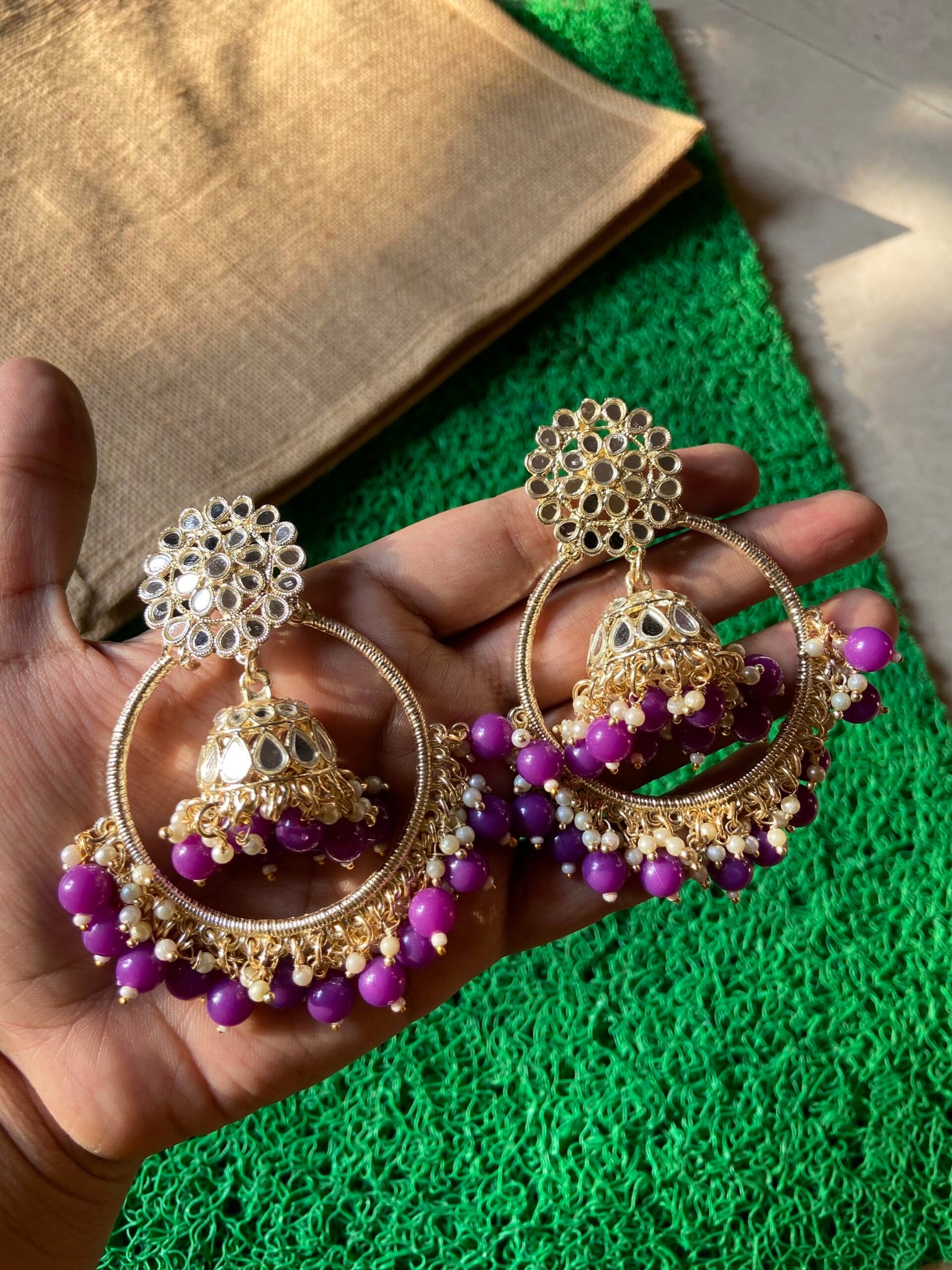 Beautiful Purple Jhumki