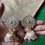 Flower Kundan Jhumki