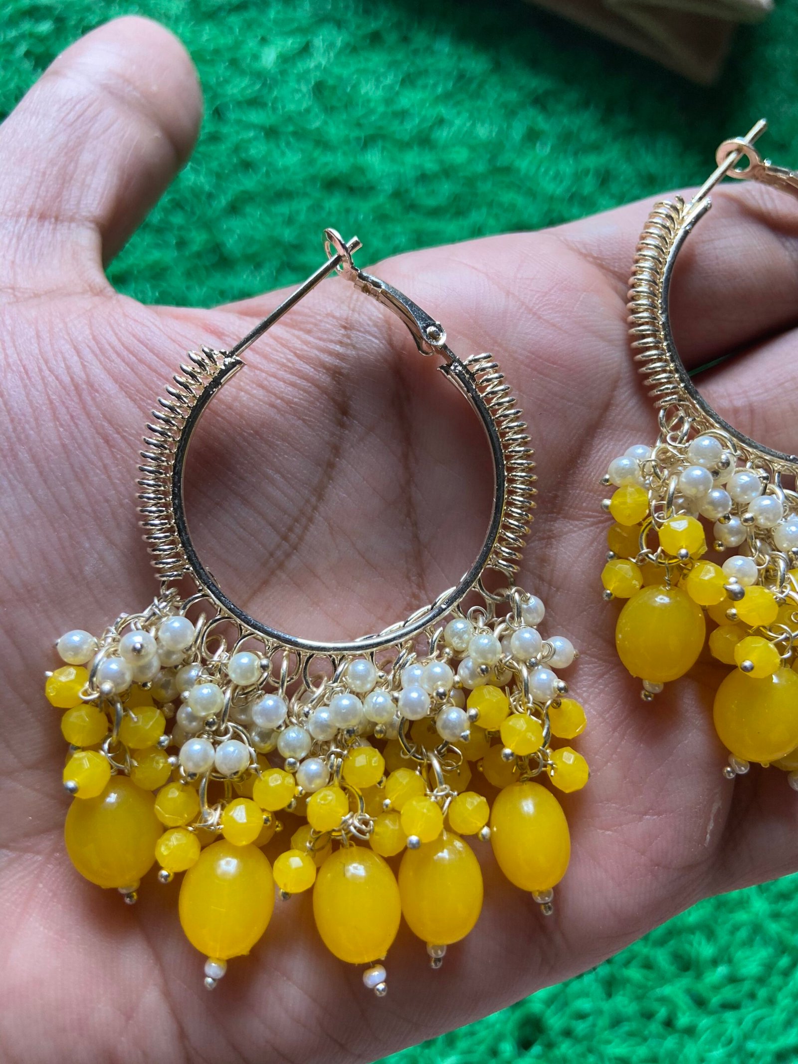 IMG_6016-scaled-1.jpg Yellow Beads Earrings - Image 1