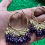 Violet Beads Earrings
